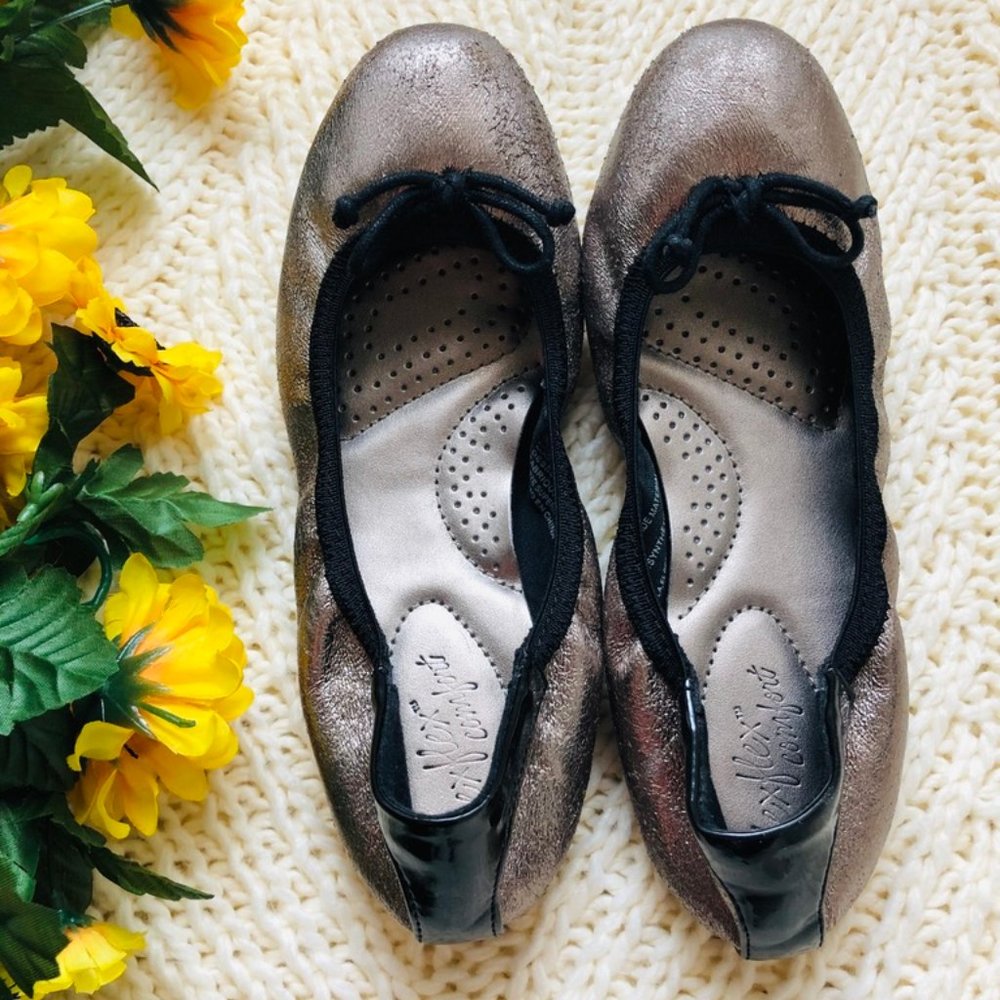 Gold Sparkly Flats